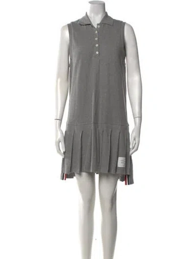 Pre-owned Thom Browne Mini Dress In Grey