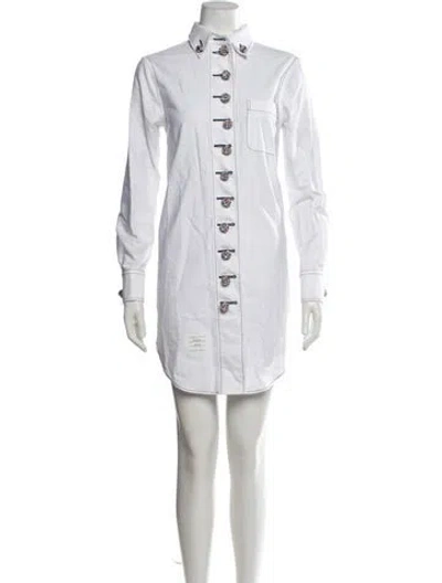 Pre-owned Thom Browne Mini Dress W/ Tags In White