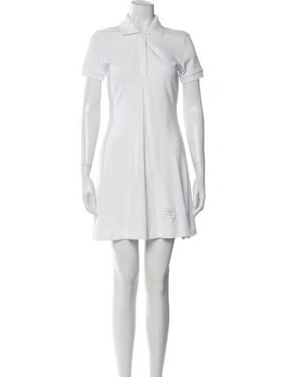 Pre-owned Thom Browne Mini Dress In White