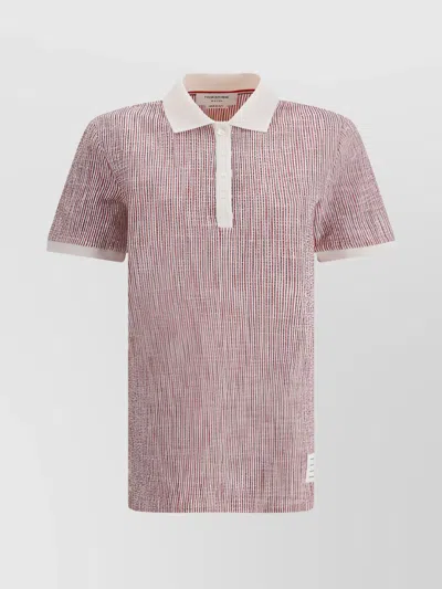 THOM BROWNE MINI DRESS WITH ADJUSTABLE BUTTONED SIDE SLITS