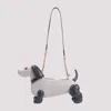 Thom Browne Prada Calf Leather Handbag In Rwbwht