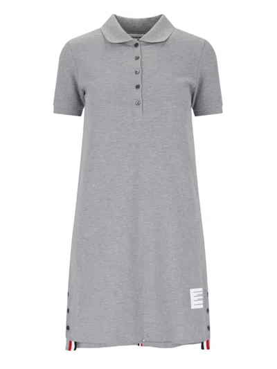 Thom Browne Mini Knit Dress In Gray