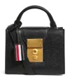 Thom Browne Mini Leather Mr. Thom Tote Bag In Black