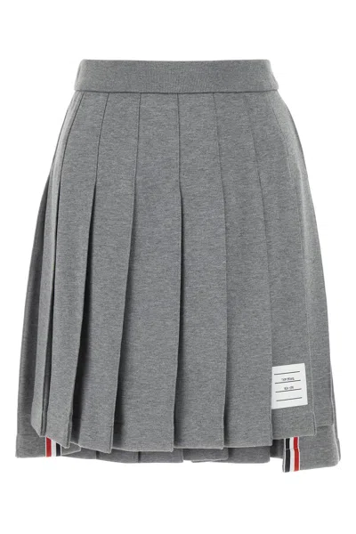Thom Browne Mini Pleated Skirt I-38 Nd  Female In Gray