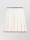 Thom Browne White Wool-blend Pleated Mini Skirt