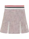 Thom Browne Mini Box Pleated Skirt In Rwbwht