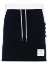 Thom Browne Blocked 4 Bar Mini Skirt With Side Slits In Black