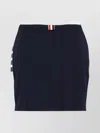 Thom Browne Mini Skirt With Contrast Stripes And Elastic Waistband In Black