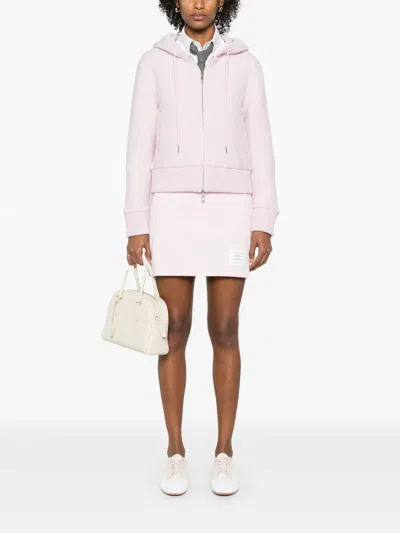 Thom Browne Mini Skirt With Engineered 4 Bar In Neutral