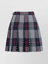 Thom Browne Mini Skirt With Pleated Design And Tricolor Detail