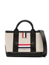 Thom Browne Mini Tool Leather Tote Bag In Black