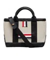 Thom Browne Mini Tool Leather Tote Bag In Black