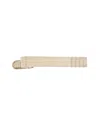 Thom Browne Minimalist Sterling Silver Tie Clip With Textured Grip In Brown
