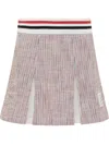 Thom Browne Mini Box Pleated Skirt In White