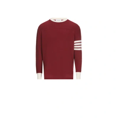 Thom Browne 4-bar Stripe Pullover Aus Schurwolle In Rot