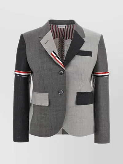 Thom Browne Mix And Match Patch Pocket Blazer In Gray
