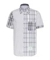 Thom Browne Straight Fit Fun Mix Button Down In Gray