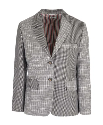 THOM BROWNE THOM BROWNE SINGLE BREASTED CONTRASTED PRINTS BLAZER