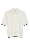 Thom Browne Mixed Stitch Polo In White