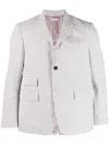 Thom Browne Blazer In Seersucker In Gray