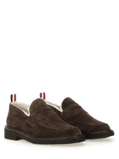 Thom Browne Moccasin Penny In Brown
