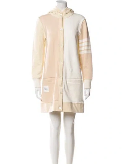 Pre-owned Thom Browne Mock Neck Long Sleeve Cardigan In Neutral