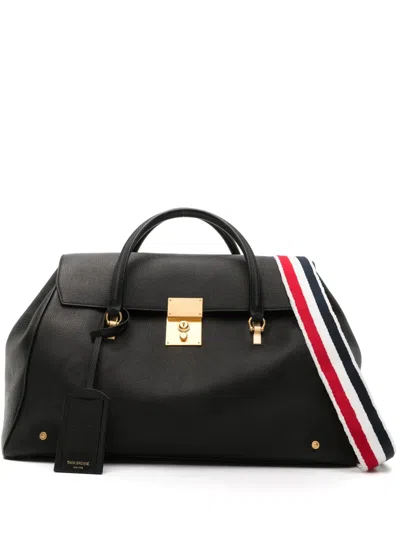 Thom Browne Mr. Thom Leather Holdall In Black