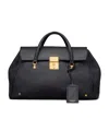 Thom Browne Mr. Thom Leather Holdall In Black