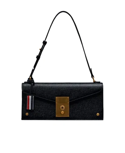 Thom Browne Mrs. Thom Leather Shoulder Bag In Black