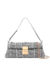 Thom Browne Mrs. Thom Tweed Crossbody Bag In Grey