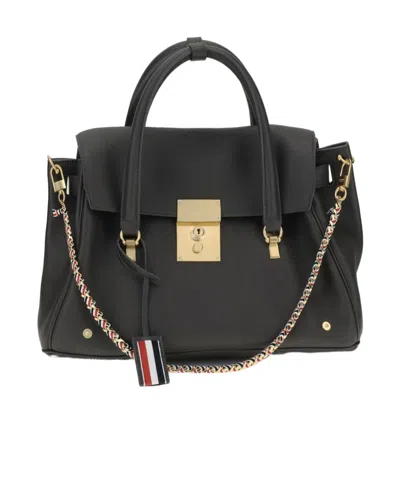Thom Browne Mrs.thom Rwb Stripe Luggage Bag In Gray