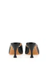 Thom Browne Chic Flat Penny Sandals With 7.5 Cm Heel For Women In Black