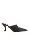 Thom Browne Chic Flat Penny Sandals With 7.5 Cm Heel For Women In Black