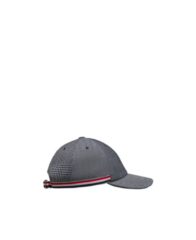 Thom Browne Multi-print Wool Baseball Cap In Gray