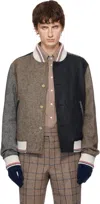 Thom Browne Multicolor Button Up Bomber Jacket In Multi