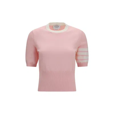 Thom Browne Multicolor Cotton T-shirt In Pink