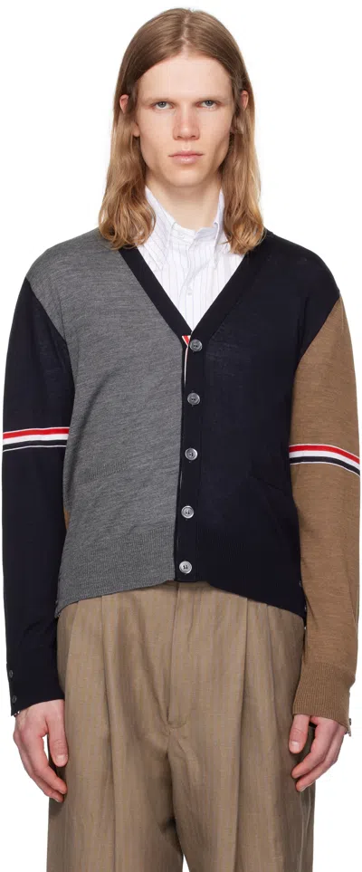 Thom Browne Multicolor Fun Mix Jersey Relaxed V Neck Cardigan
