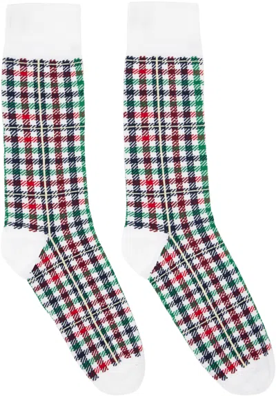 Thom Browne Multicolor Gingham Check Socks In 996 Seasonal Multi