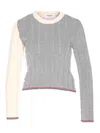Thom Browne Virgin Wool Sweater In Gray
