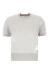 Thom Browne Multicolor Stretch Cotton Blend T-shirt In Lt Grey