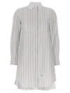 Thom Browne Multicolor Striped Shirt Dress In Multicolor