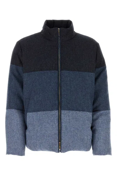 THOM BROWNE MULTICOLOR WOOL REVERSIBLE DOWN JACKET