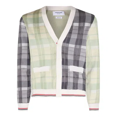 Thom Browne Checked Buttoned Cardigan In Multi