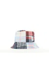 Thom Browne Man Hat Sky Blue Size L Cotton In Rwbwht