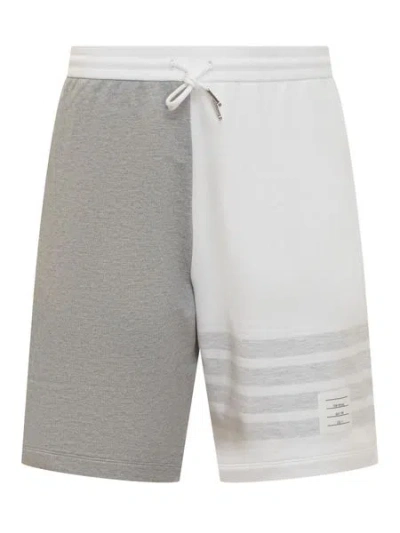 Thom Browne Panelled Cotton Track Shorts In Multi