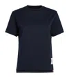 Thom Browne Logo-patch Short-sleeve T-shirt In Navy