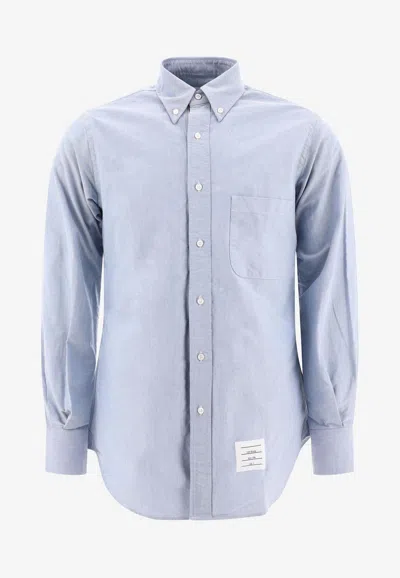 THOM BROWNE NAME PLATE PATCH BUTTONED SHIRT