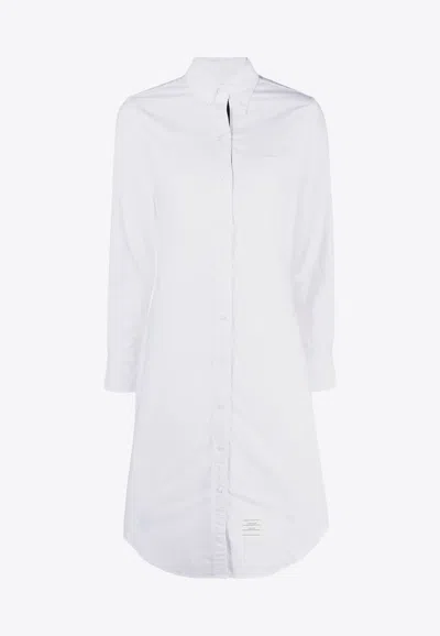 THOM BROWNE NAME TAG PATCH SHIRT DRESS