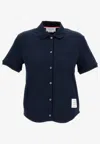 Thom Browne Name Tag Patch Shirt In Navy