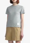 Thom Browne Name Tag Patch T-shirt In Gray